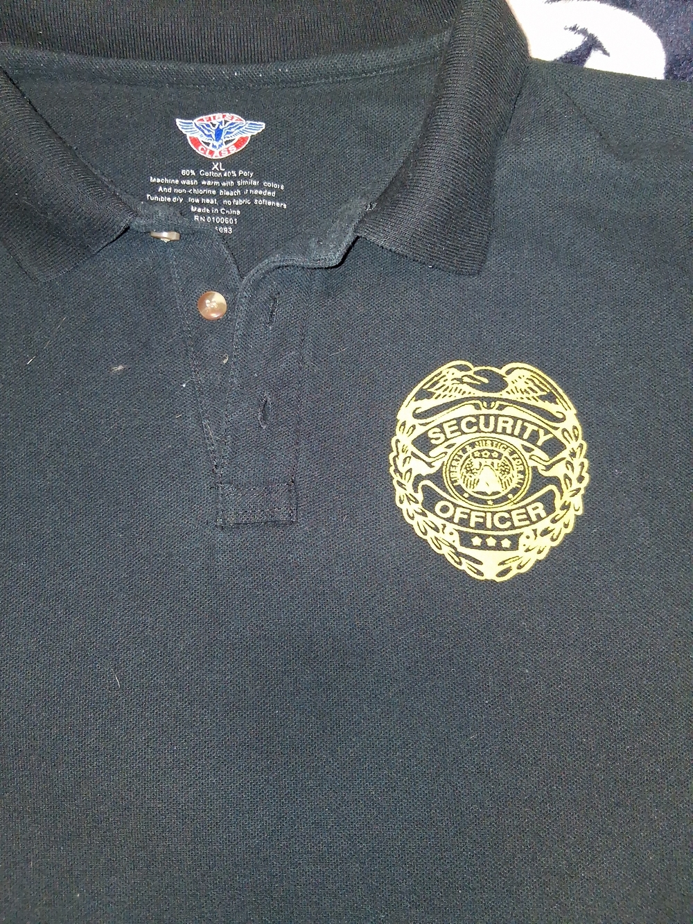 Black Security Officer Polo Shirt